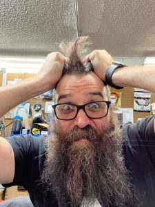 Angry man of having internet connection issue