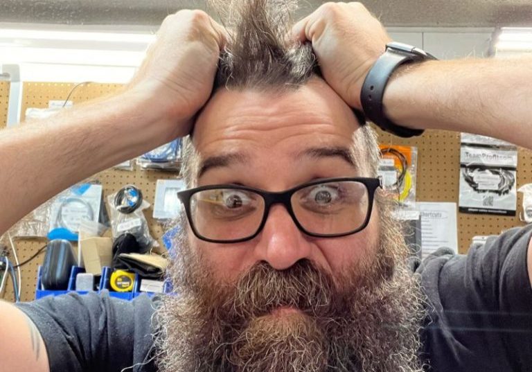 Angry man of having internet connection issue